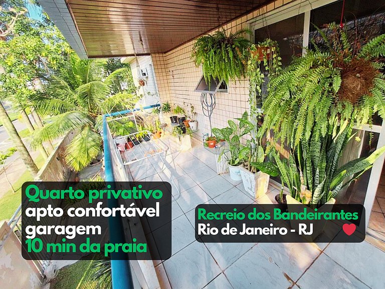 1 quarto em Apto Garagem 5m praia do Recreio RJ