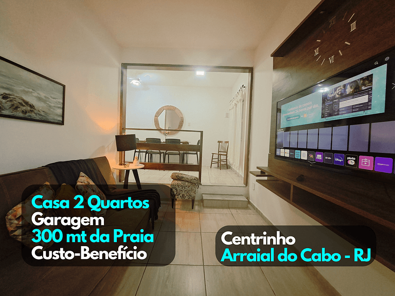 2 bedroom parking in the center of Arraial do Cabo 5 min fro