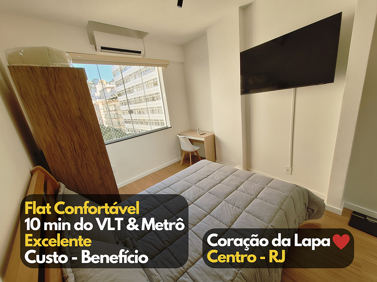 Incrível Flat, Novinho c/ ar completo Lapa RJ prox ao Rock i