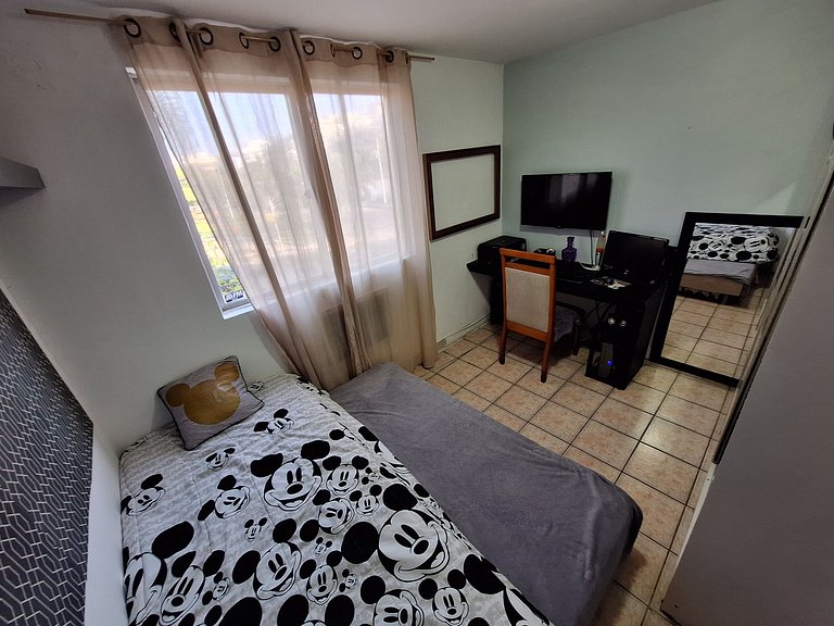 Room in apartment with 5m garage on Recreio beach - next to