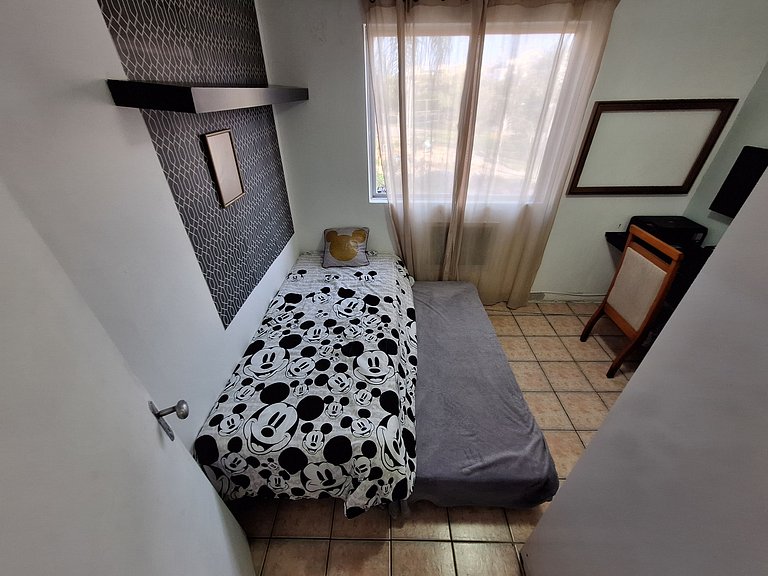 Room in apartment with 5m garage on Recreio beach - next to