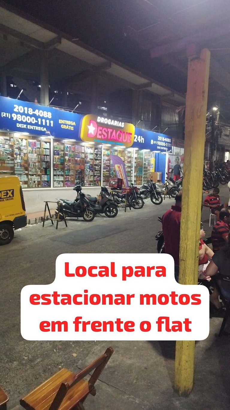 Flat completo para até 4 pessoas no Vidigal - RJ prox ao Roc