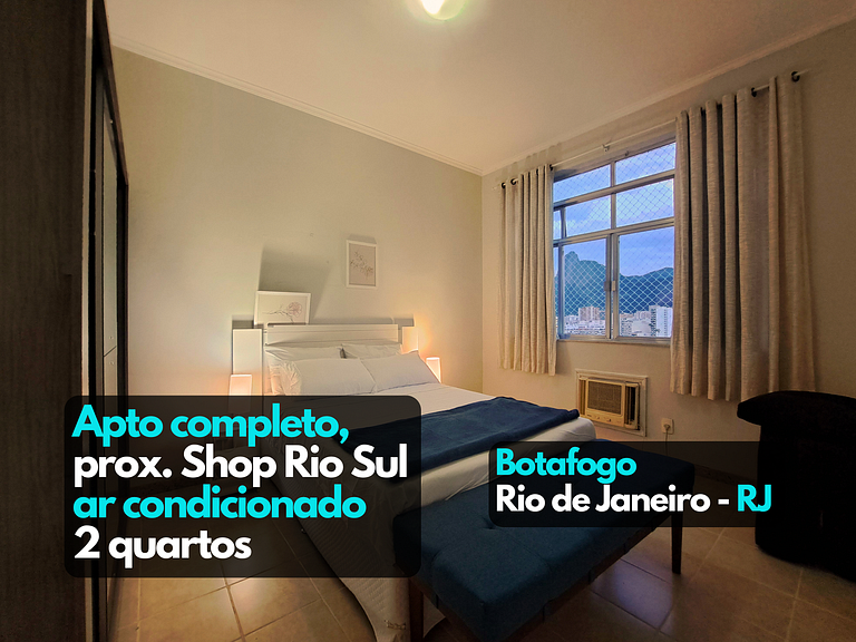 Lindo Apto 2 qts AR Botafogo praia do Leme prox ao Rock in R