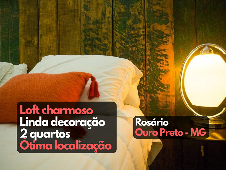 Loft lindamente decorado em Ouro Preto MG