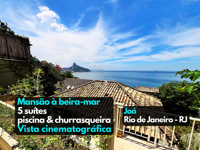 Mega casa 5 suítes, vista pro mar, piscina e churrasqueira J