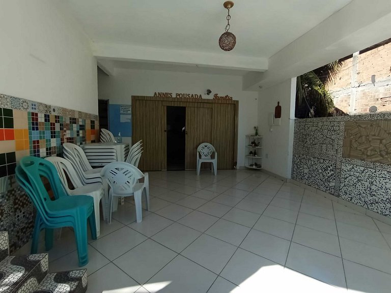 Quarto1 triplo Pousada piscina Praia de Cabuçu BA