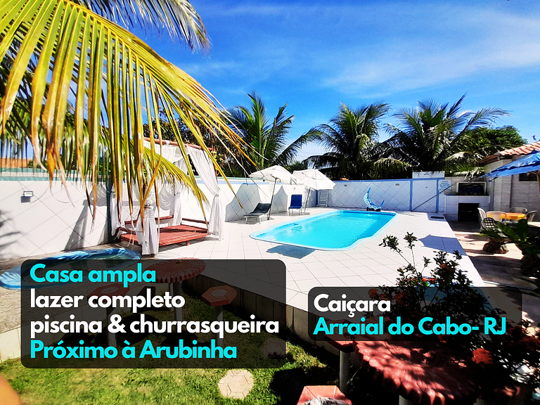 Casa ampla com lazer completo piscina churrasqueira - Arraia