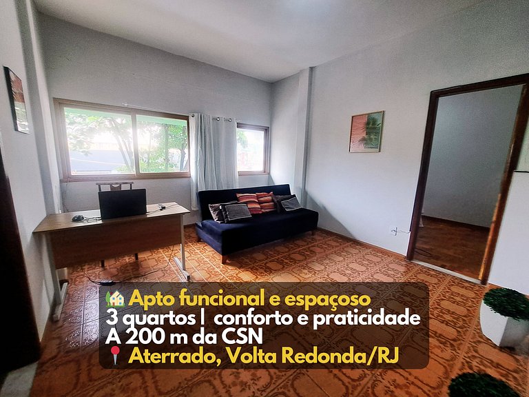 Apto Aterrado 3 quartos próx da CSN Conforto VR RJ