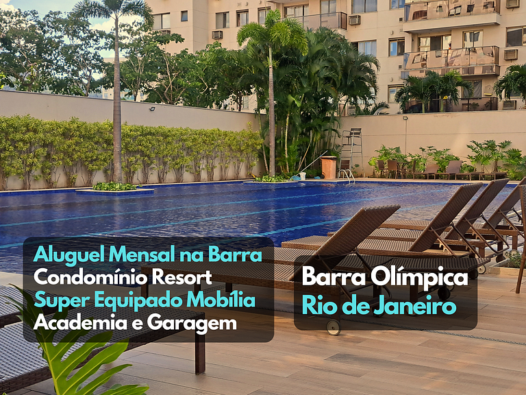 Aluguel Mensal Resort Piscina Sauna Barra - Barra Olímpica R