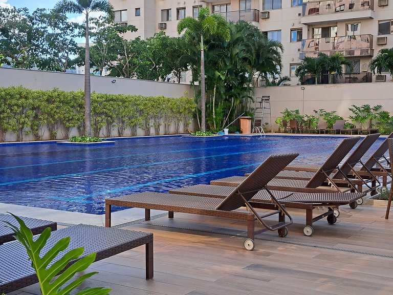 Aluguel Mensal Resort Piscina Sauna Academia Barra - Super m