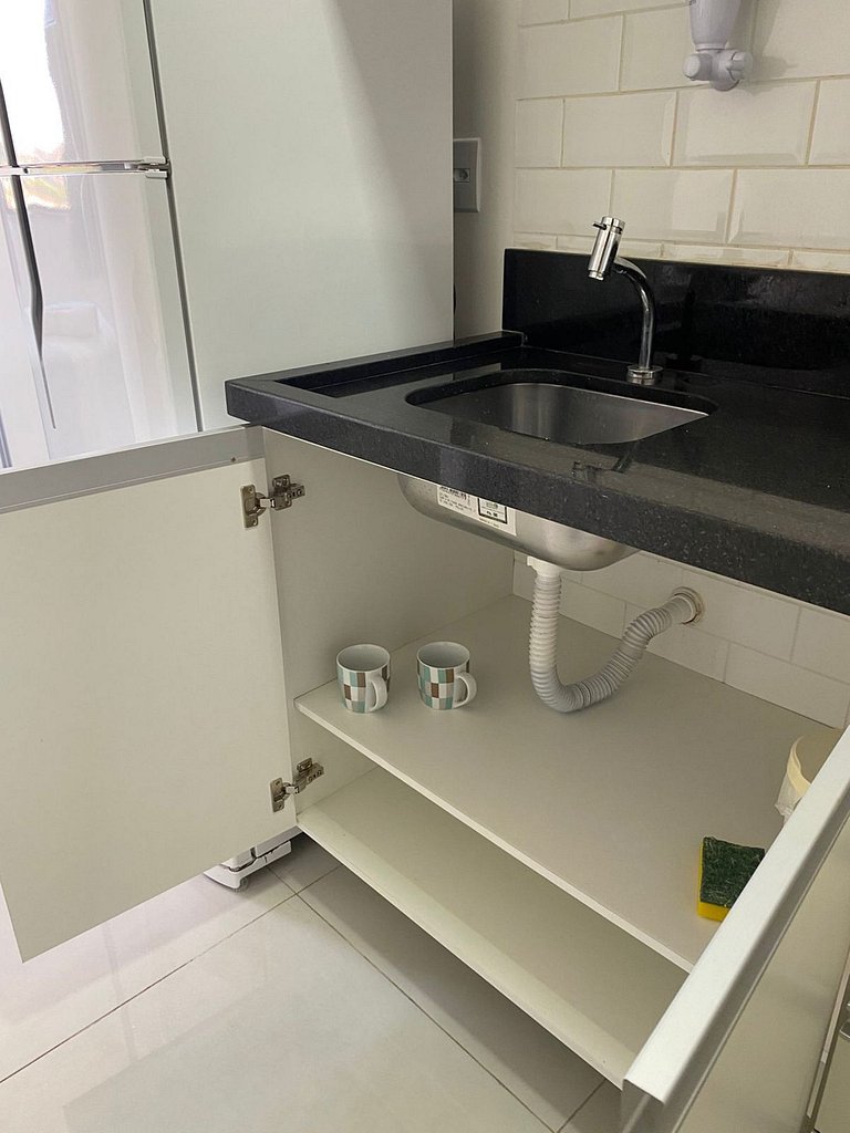 Apto moderno com ar-condicionado no Link Flats