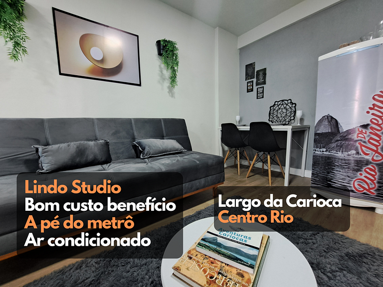Lindo Studio Largo da Carioca Metrô VLT Lapa prox ao Rock in