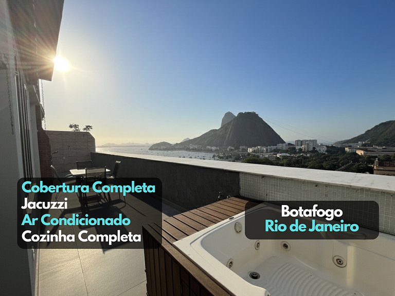 Cobertura Vista Pão deAçucar Jacuzzi Churrasqueira prox ao R