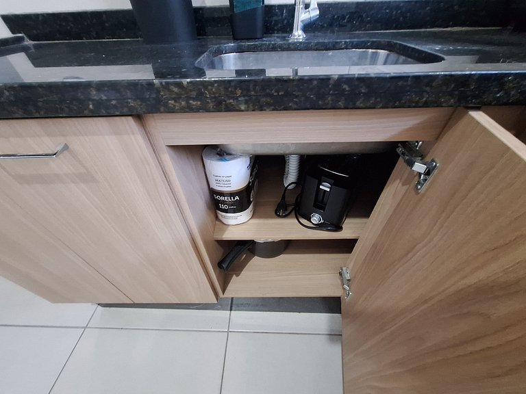 Apto completo e confortável no Aterrado