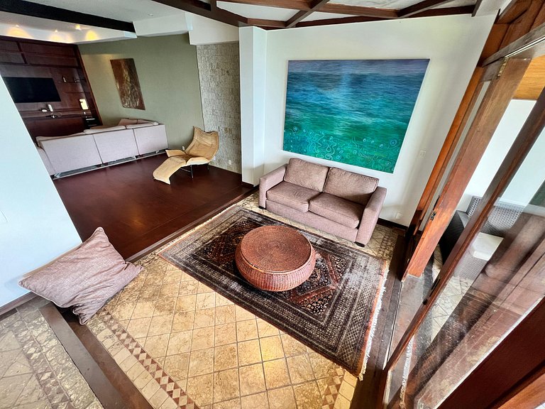 Mansão no Joá: 5 suítes, mar, lazer completo