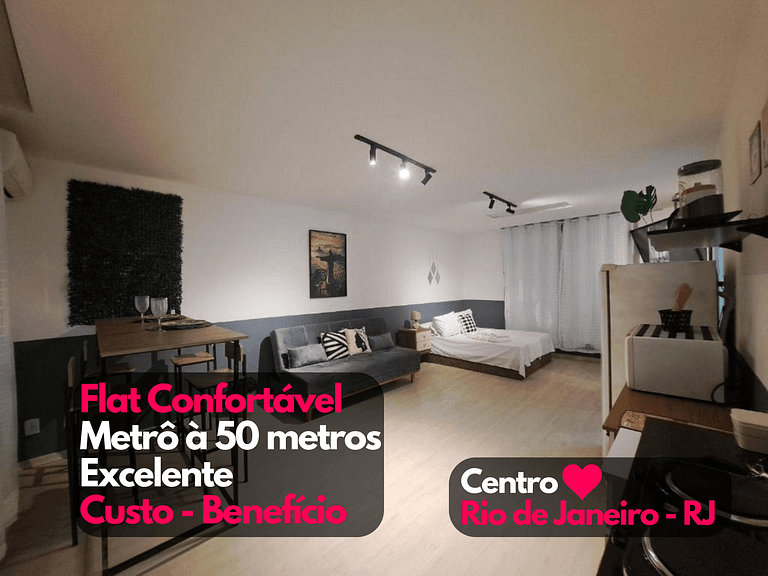 Flat Novinho Cinelândia LAPA VLT e Metrô Aeroporto