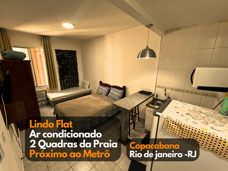 Lindo Flat a 150 metros da Praia de Copacabana