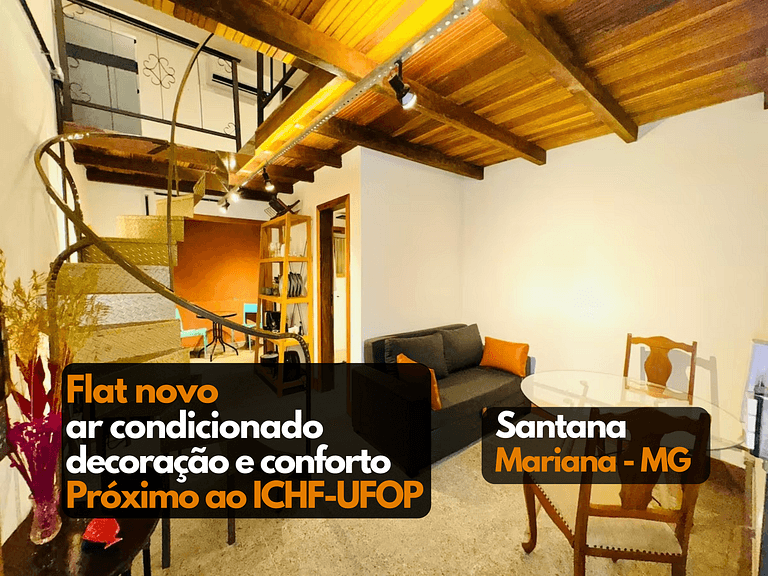 Lindo Flat3 ar condicionado próx ICHF-UFOP Mariana MG