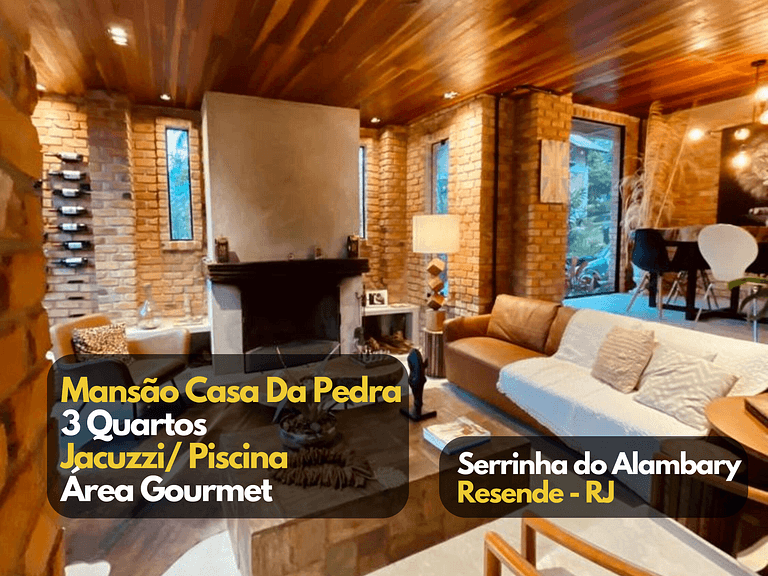 Mansão Casa da Pedra na Serrinha do Alambary