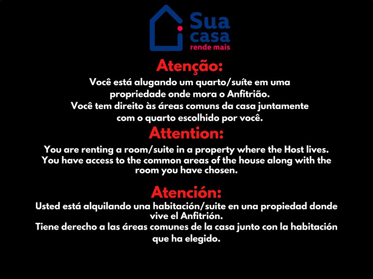 Suíte 3 exclusiva em Casa/Pousada, Aeroporto Congonhas - suí