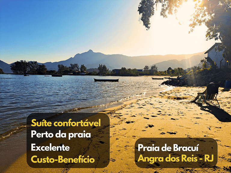 Suíte2 Simples COM AR confortável Praia de Bracuí